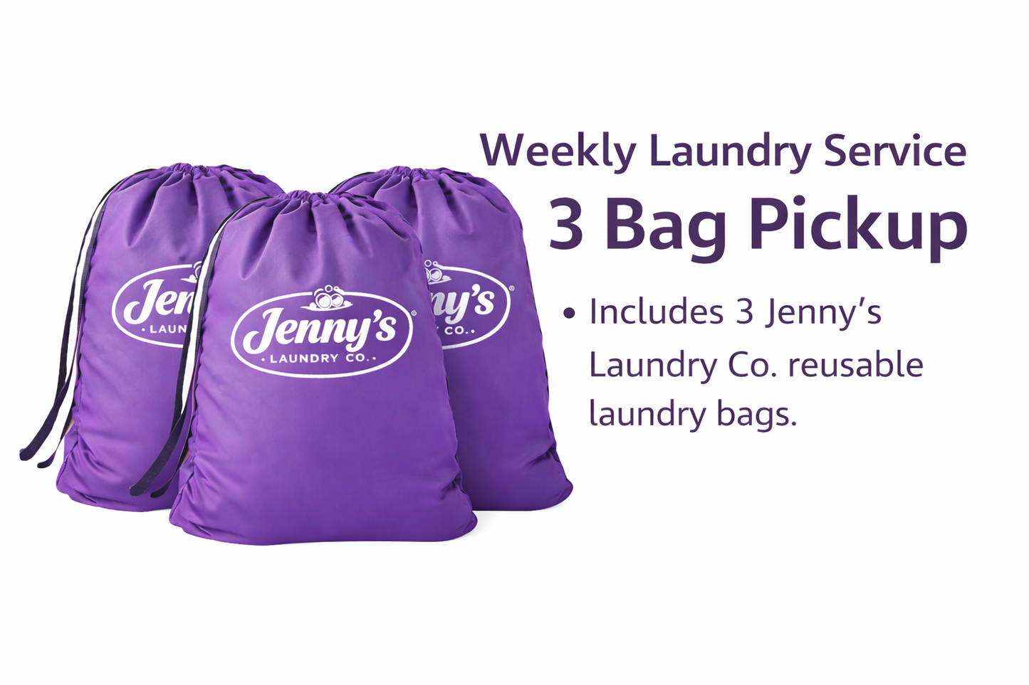 Weekly 3 Bag Laundry Pick up
